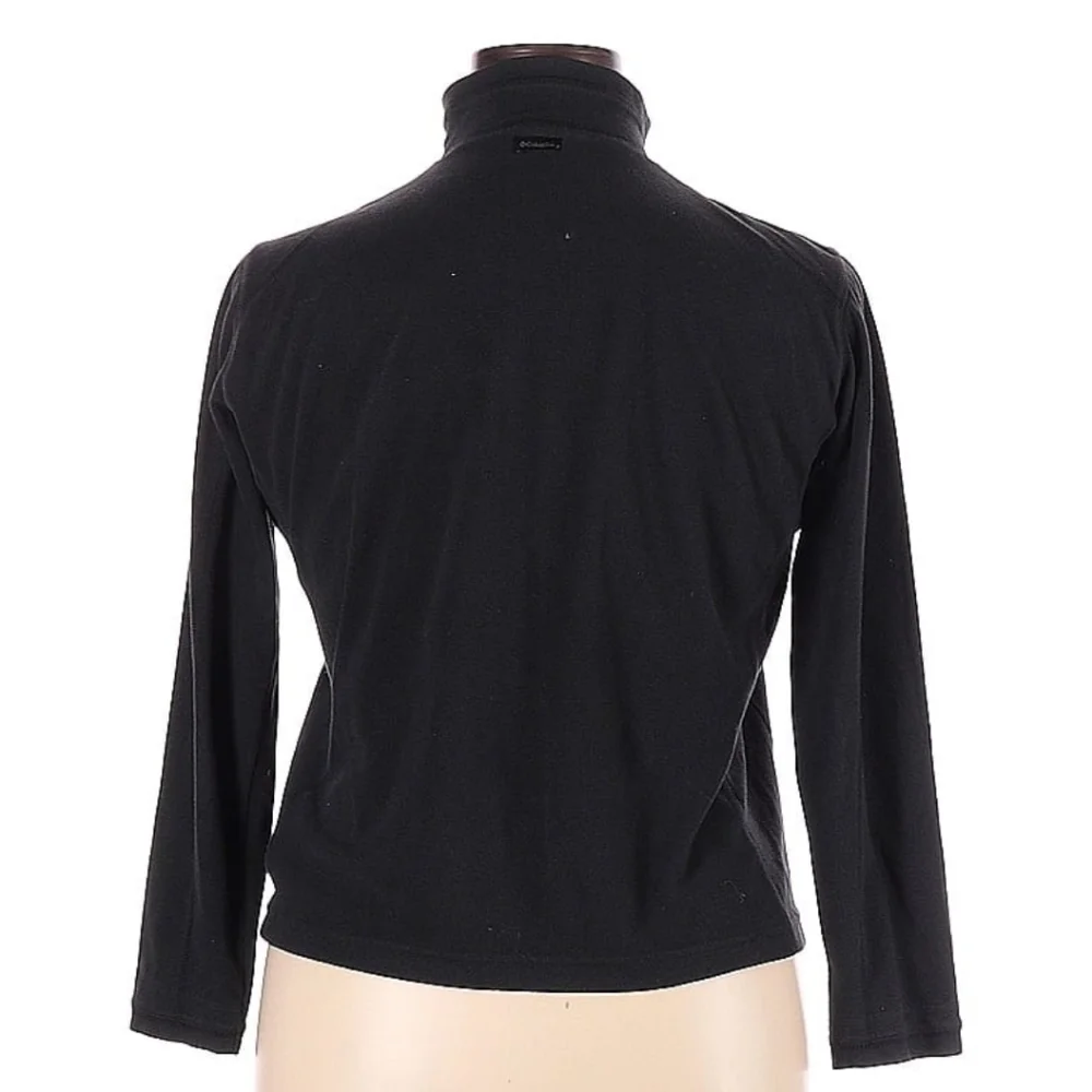 Columbia Women's XL Black Fleece Quarter Zip Fleece Pullover Sweater - Picture 2 of 3